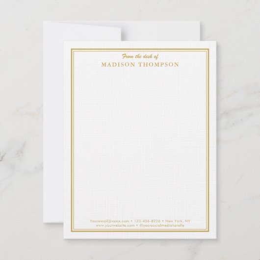 Carte de note professionnelle Gold (Devant)