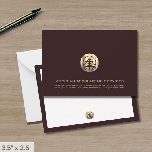 Carte de note professionnelle Gold Seal