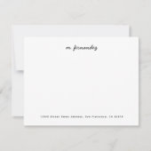 Carte de note professionnelle nom de script callig (Devant)