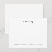 Carte de note professionnelle nom de script callig (Devant / Derrière)