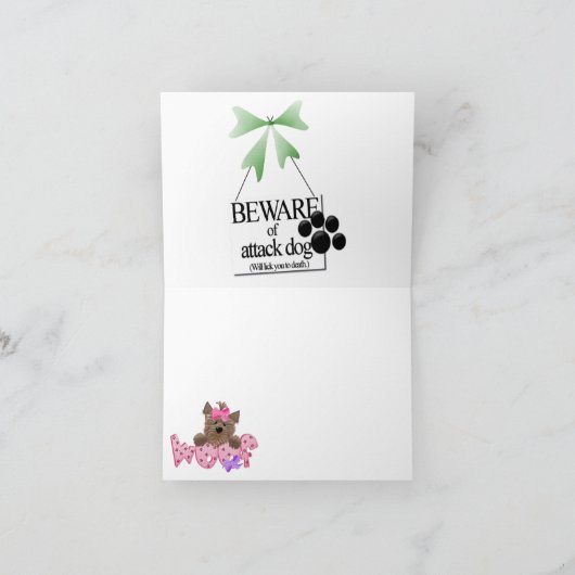 Carte de note publicitaire (Intérieur)