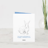 Carte de note Rabbit Blue Merci (Dos)