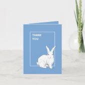 Carte de note Rabbit Blue Merci (Devant)