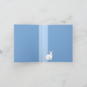 Carte de note Rabbit Blue Merci (Intérieur)