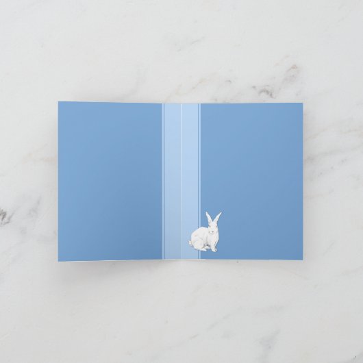 Carte de note Rabbit Blue Merci (Intérieur)