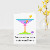 Carte de note - RAINBOW MARTINI (Fleur jaune)
