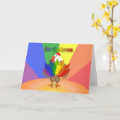 Carte de note Rainbow Rooster De Colores (Fleur jaune)