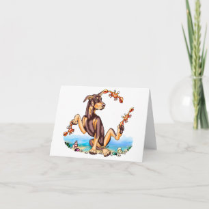Carte de note Red Doberman Pinscher Kinda Crabby