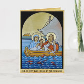 Carte de note religieuse, carte de parchemin d'or (Devant)