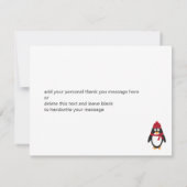 Carte de note Remerciement Penguin (Dos)