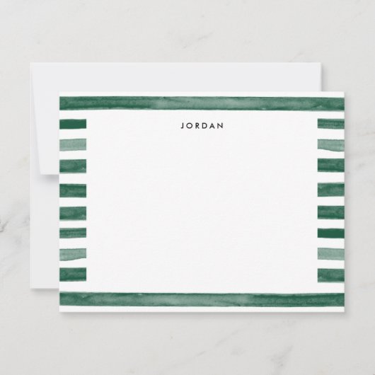 Carte de note Remerciement pour la bande d'aquarel (Devant)