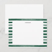 Carte de note Remerciement pour la bande d'aquarel (Devant / Derrière)