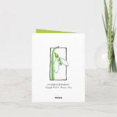 Carte de note Remerciements blanche Snowdrop (Dos)
