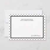 Carte de note Remerciements Douche, Black White Go (Dos)