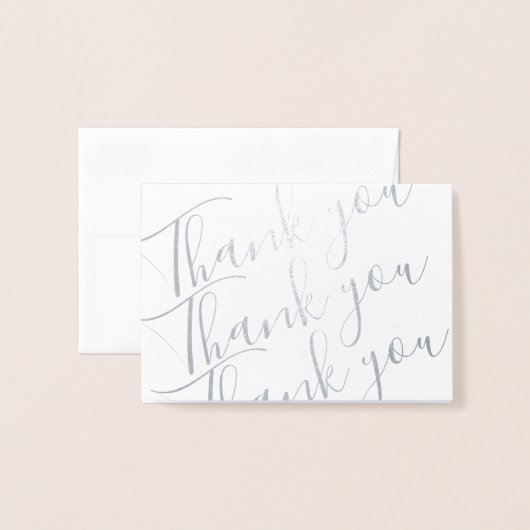 Carte de note Remerciements Foil (Devant avec enveloppe)