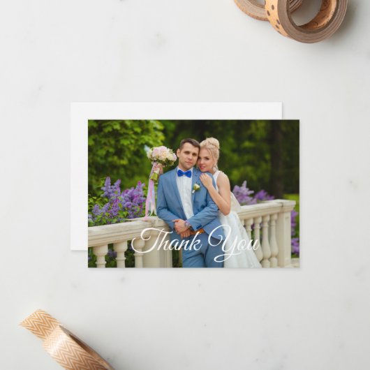 Carte de note Remerciements Plat (Devant/Arrière en situation)