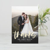 Carte de note Remerciements Plat Gratuit Sincère (Debout devant)