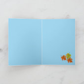 Carte de note Remerciements pliée : Feuilles d'aut (Intérieur)