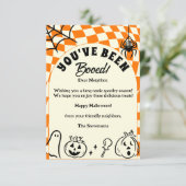 Carte de note Rétro Checkerboard Vous avez été rés (Debout devant)