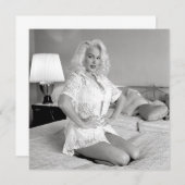 Carte de note Retro "Relaxing on the Bed" (Devant / Derrière)