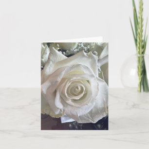Carte de note Rose Blanche