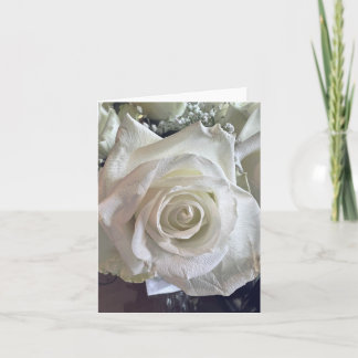 Carte de note Rose Blanche