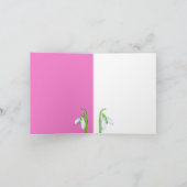 Carte de note rose blanche Snowdrop (Intérieur)