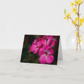 Carte de note rose de géranium (Fleur jaune)