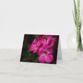 Carte de note rose de géranium (Devant)