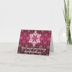 Carte de note rose et blanche de Merci de vacances