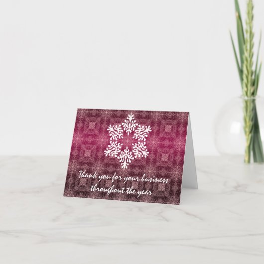 Carte de note rose et blanche de Merci de vacances (Devant)