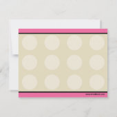 Carte de note rose et noire de cavalier de la (Dos)