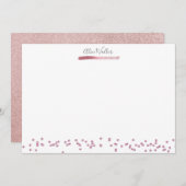 Carte de note rose Gold (Devant / Derrière)