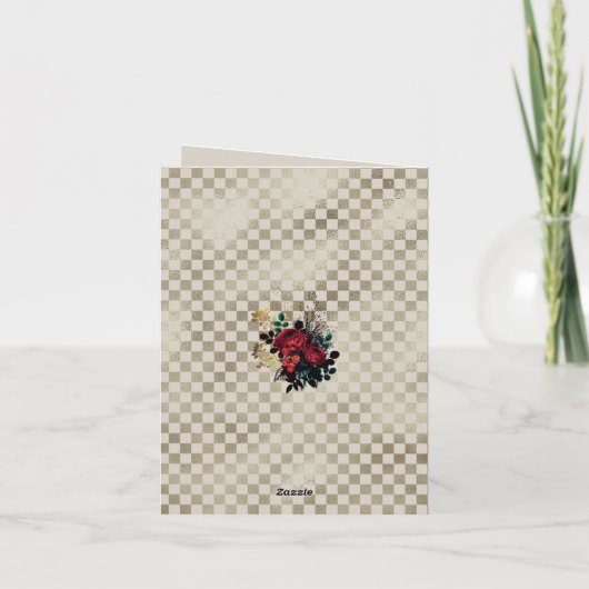 Carte de note Rose gothique (Dos)