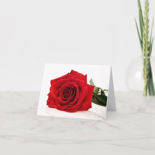 Carte de note Rose Rouge (Devant)