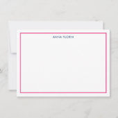 Carte de note rose simple (Devant)
