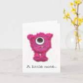 Carte de note rose Zippy (Fleur jaune)