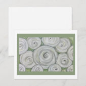 Carte de note Roses blanches (Devant / Derrière)
