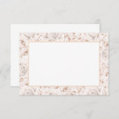 Carte de note Roses blanches vintages (Devant / Derrière)