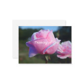 Carte de note Roses roses roses (Devant/Arrière en situation)