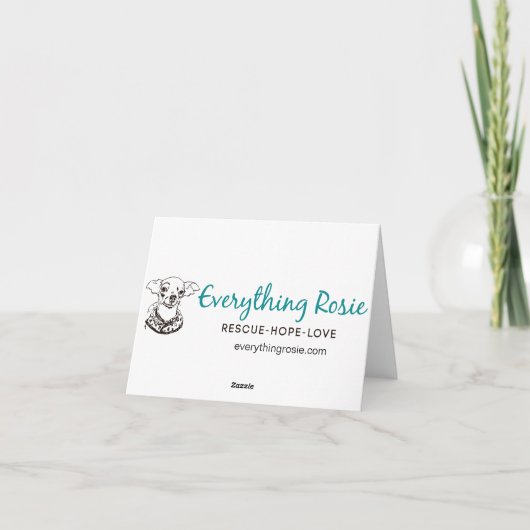 Carte de note Rosie (Dos)