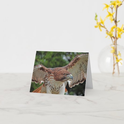 carte de note Rouge-coupée la queue de faucon (Fleur jaune)