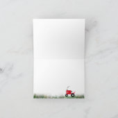 Carte de note rouge de Merci de tracteur (Intérieur)