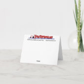 Carte de note rouge de Merci de tracteur (Dos)