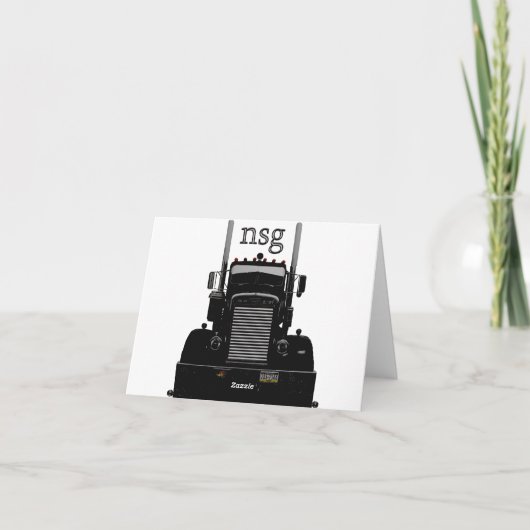 Carte de note rouge de Sensenig Peterbilt 379 (Dos)