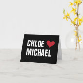 Carte de note - rouge et noir (Fleur jaune)