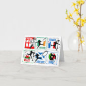 Carte de note Rugby 6 Nations (Fleur jaune)