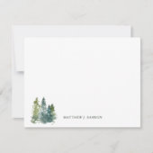 Carte de note Rustic Watercolor Forest (Devant)