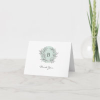 Carte de note rustique en bon état de Merci de
