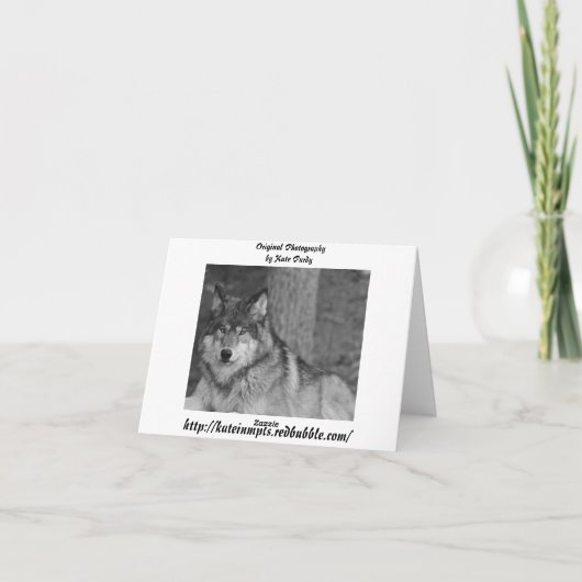 Carte de note sauvage de loup (Dos)